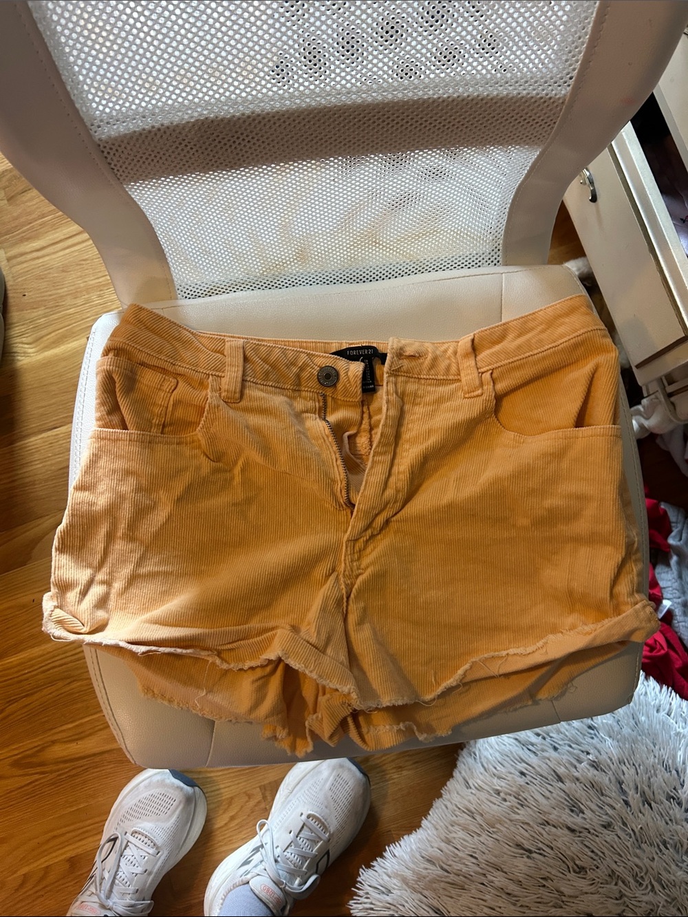 Forever 21 Women's Corduroy Shorts in Mustard Yellow